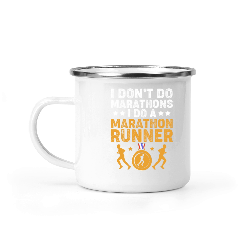 Vintage Half Marathon Runner I Dont Do Marathons Camping Mug