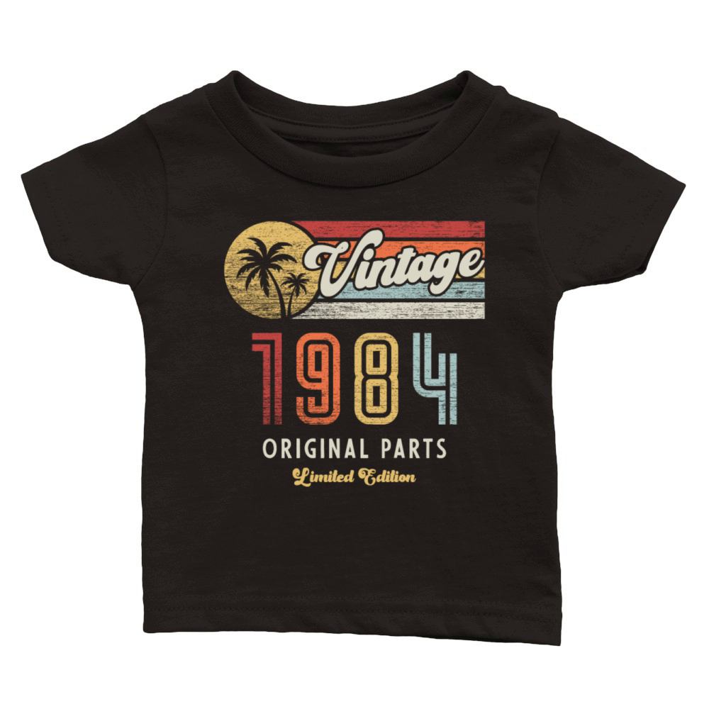 Vintage 1984 Birthday Retro Classic Baby Crewneck T-shirt