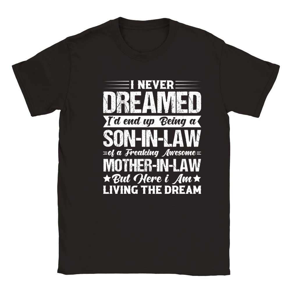 I Never Dreamed Son in law of Awesome (2) Classic Kids Crewneck T-shirt