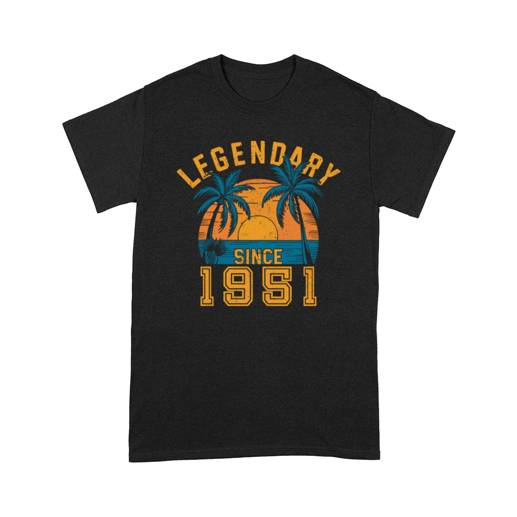Legendary Since 1951 Birthday Sunset Retro Palm Comfort T-shirt