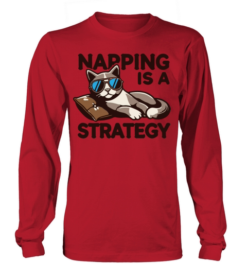 Cool Cat napping is stratergy Long sleeved Unisex