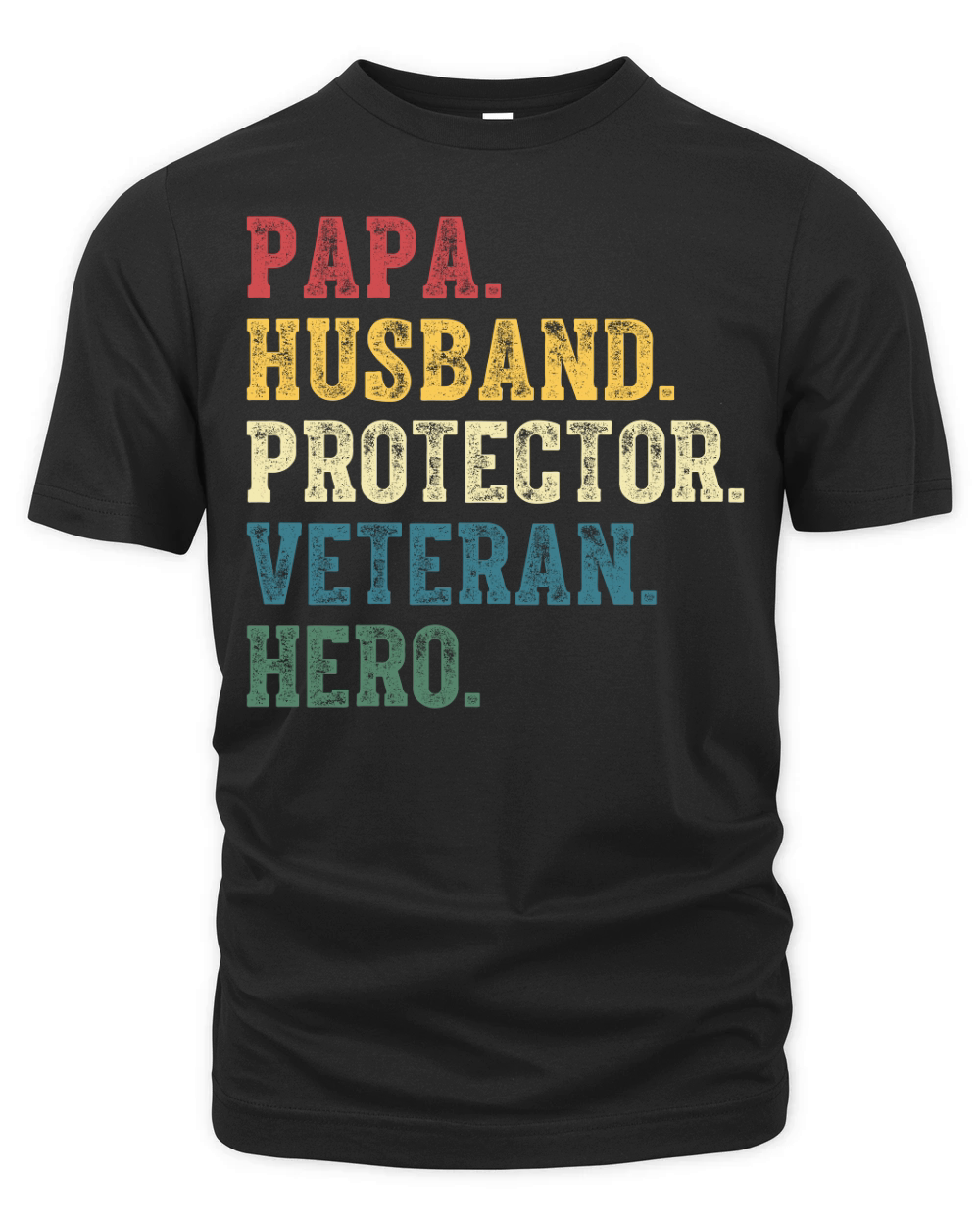 Papa Husband Protector Veteran Hero Organic Unisex T-shirt