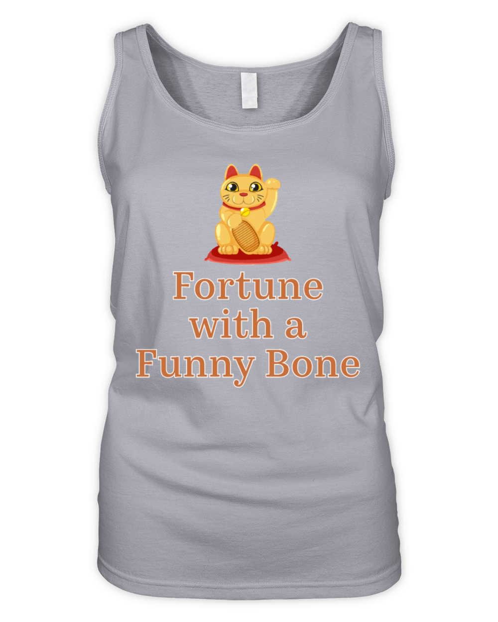 Fortune with a Funny Bone fabric design Organic Women's Tank Top