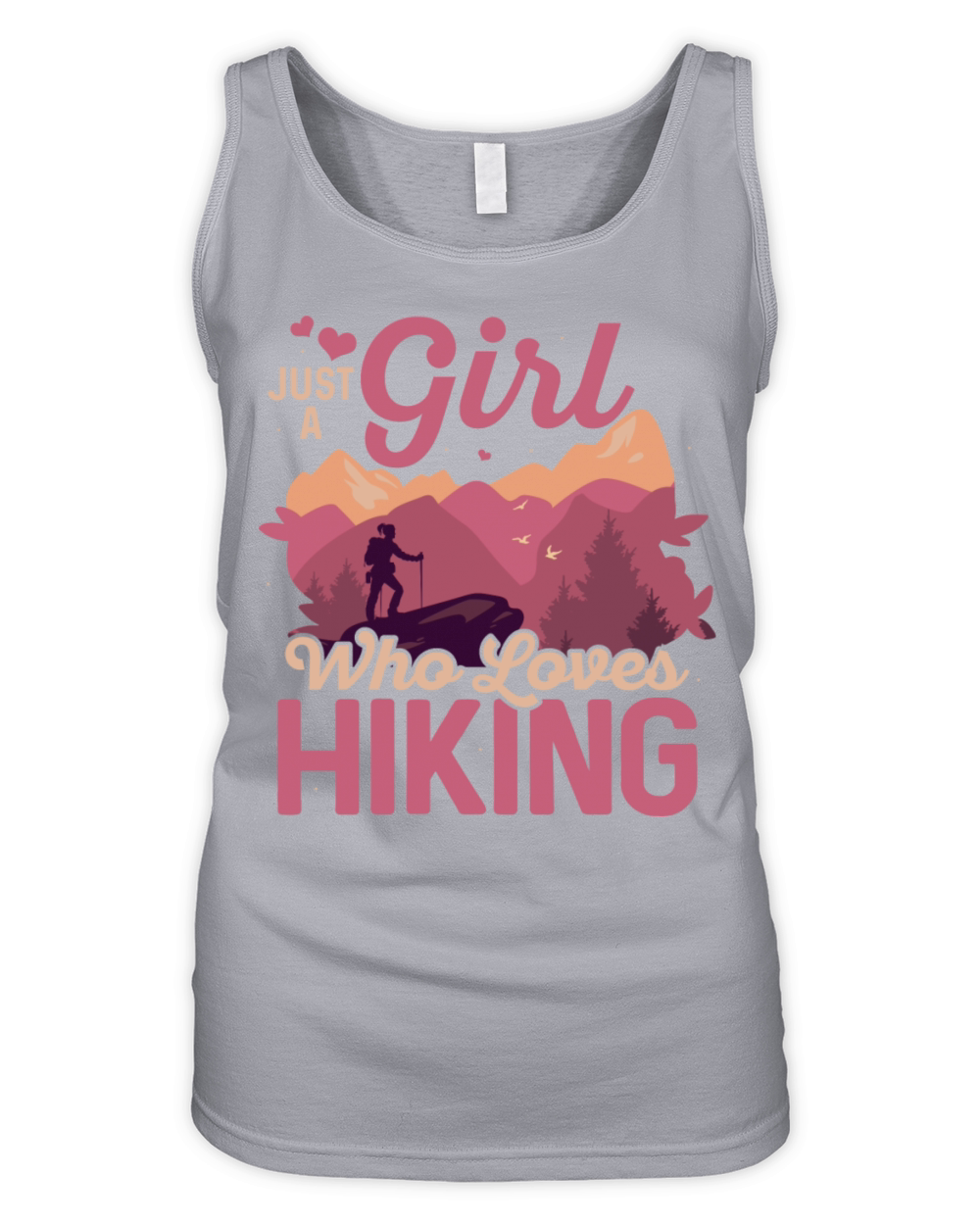 Just A Girl Who Loves Hiking Hiker Mountain Organic Women's Tank Top