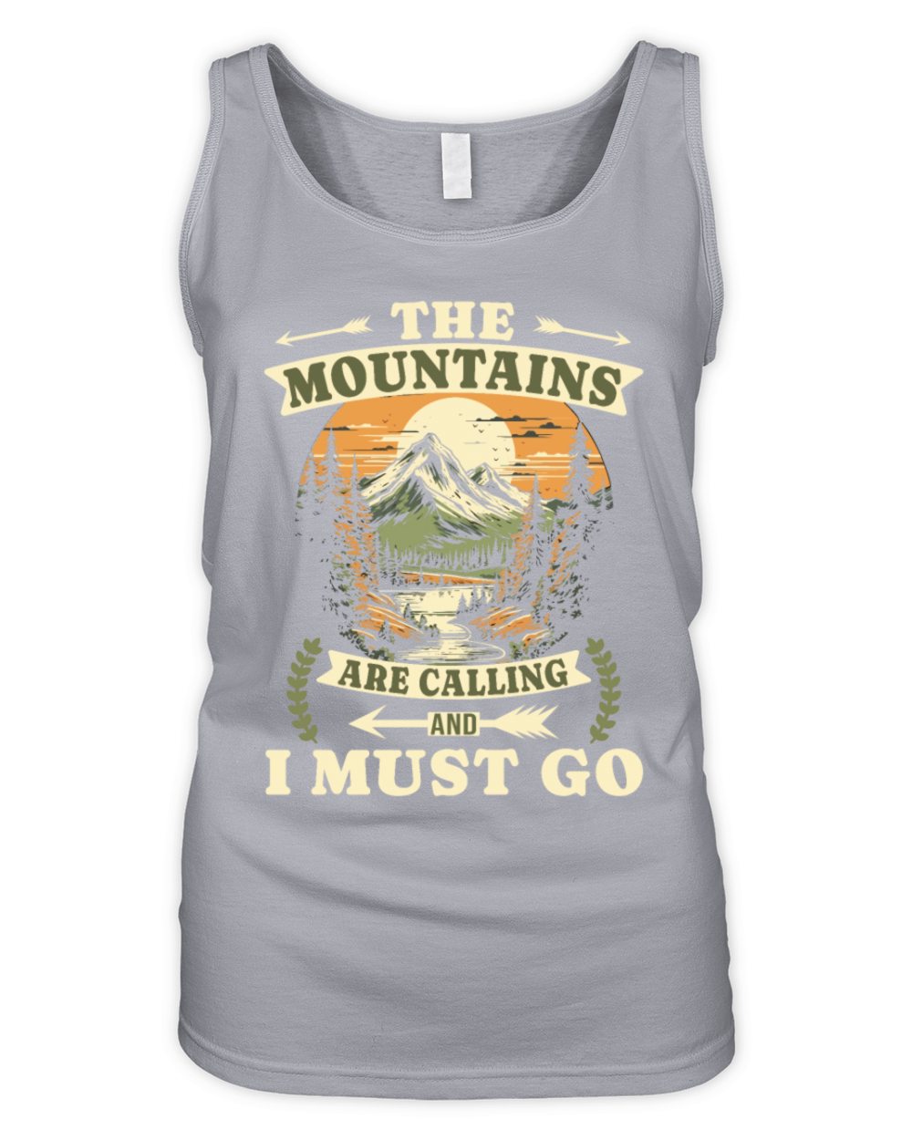 The Mountains Are Calling Vintage Hiking Organic Women's Tank Top