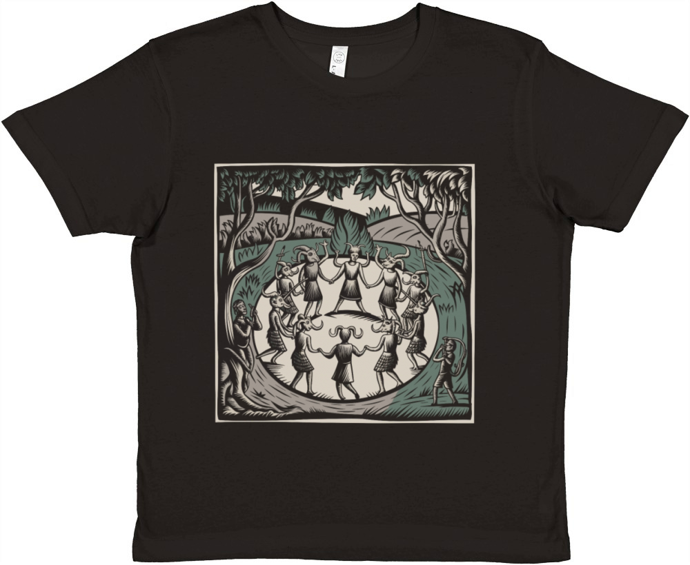 Dance with the Devil Dark and Mysterious Design Premium Kids Crewneck T-shirt