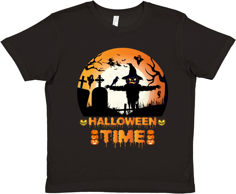 Halloween Time 05 Premium Kids Crewneck T-shirt