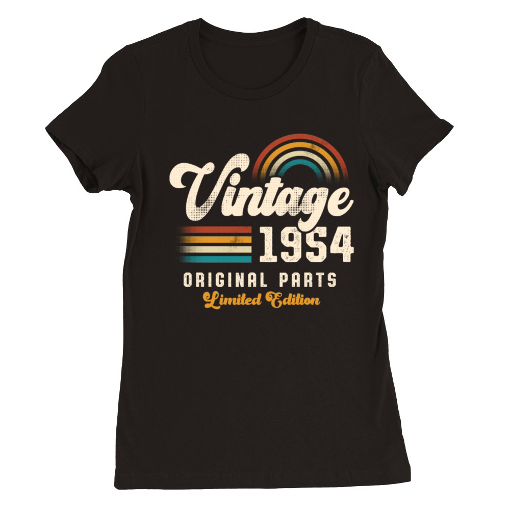 Vintage 1954 Birthday Retro Premium Womens Crewneck T-shirt