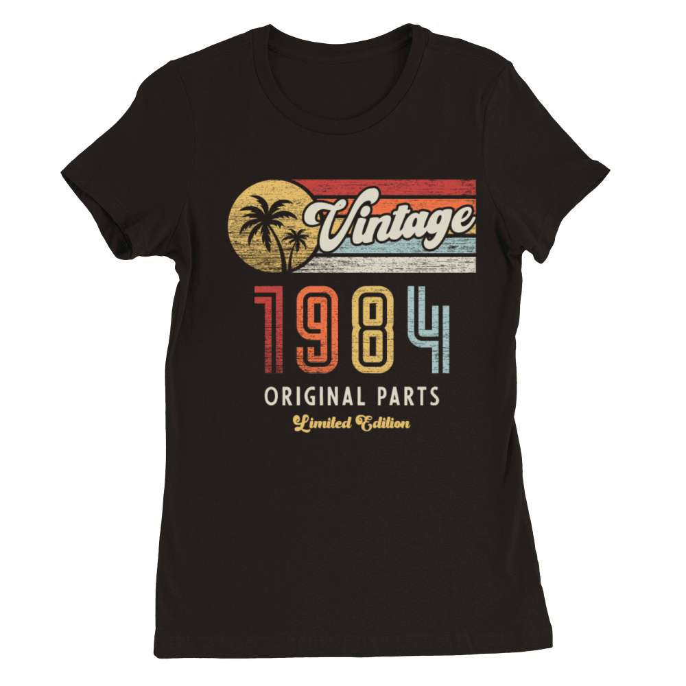 Vintage 1984 Birthday Retro Premium Womens Crewneck T-shirt