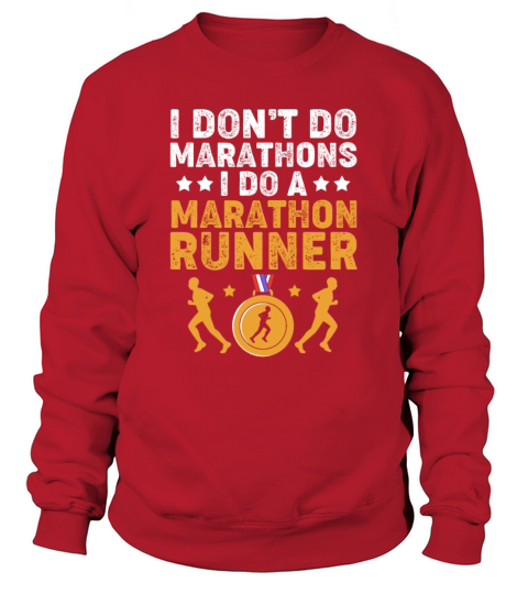 Vintage Half Marathon Runner I Dont Do Marathons Sweatshirt Unisex