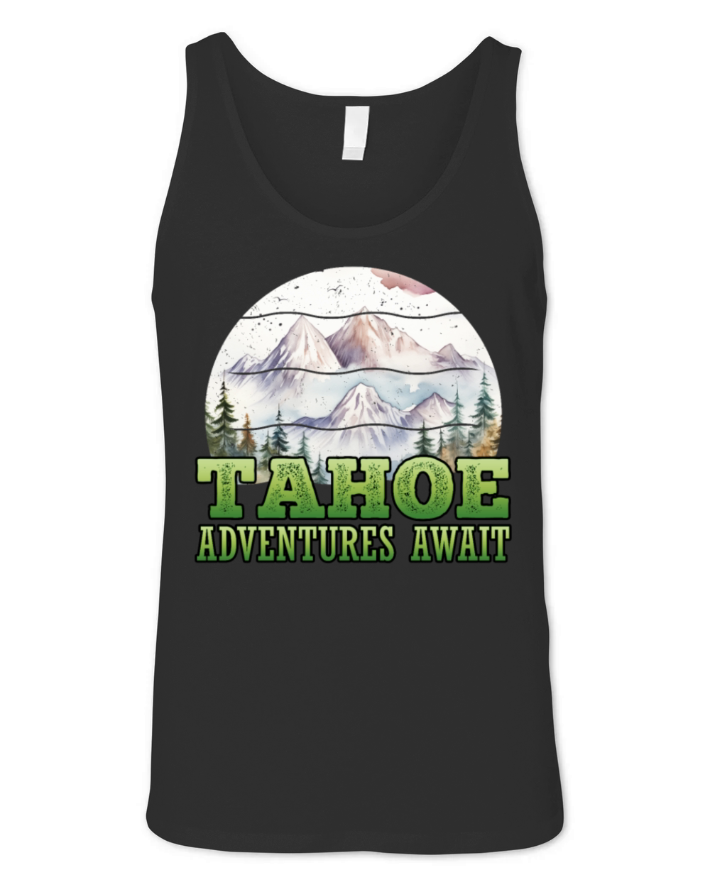 TAHOE ADVENTURES AWAIT Lake Tahoe California Lover Unisex Jersey Tank