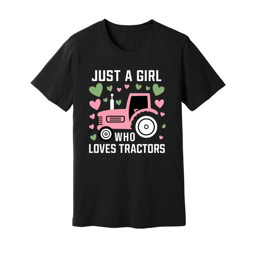 Just a Girl Who Loves Tractors Unisex Jersey Tee
