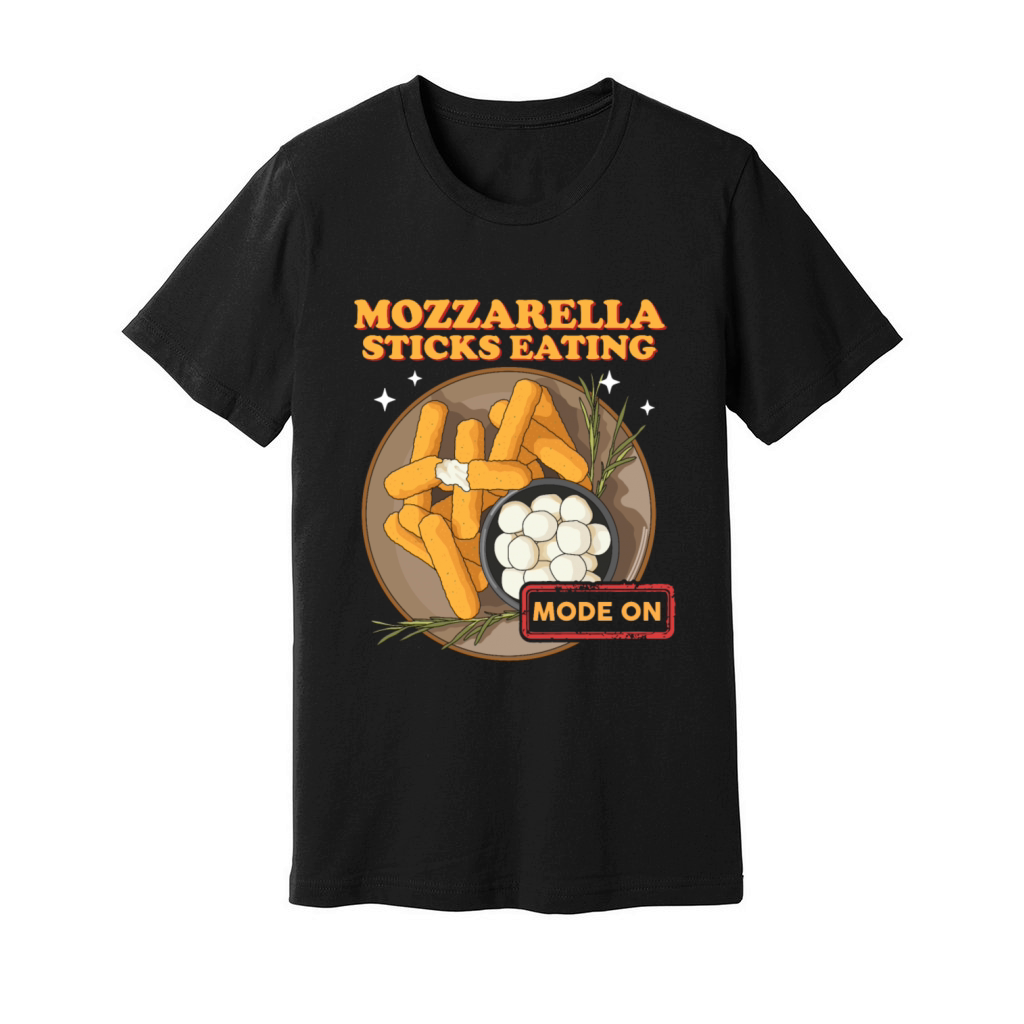 Mozzarella Sticks Eating Mode Unisex Jersey Tee