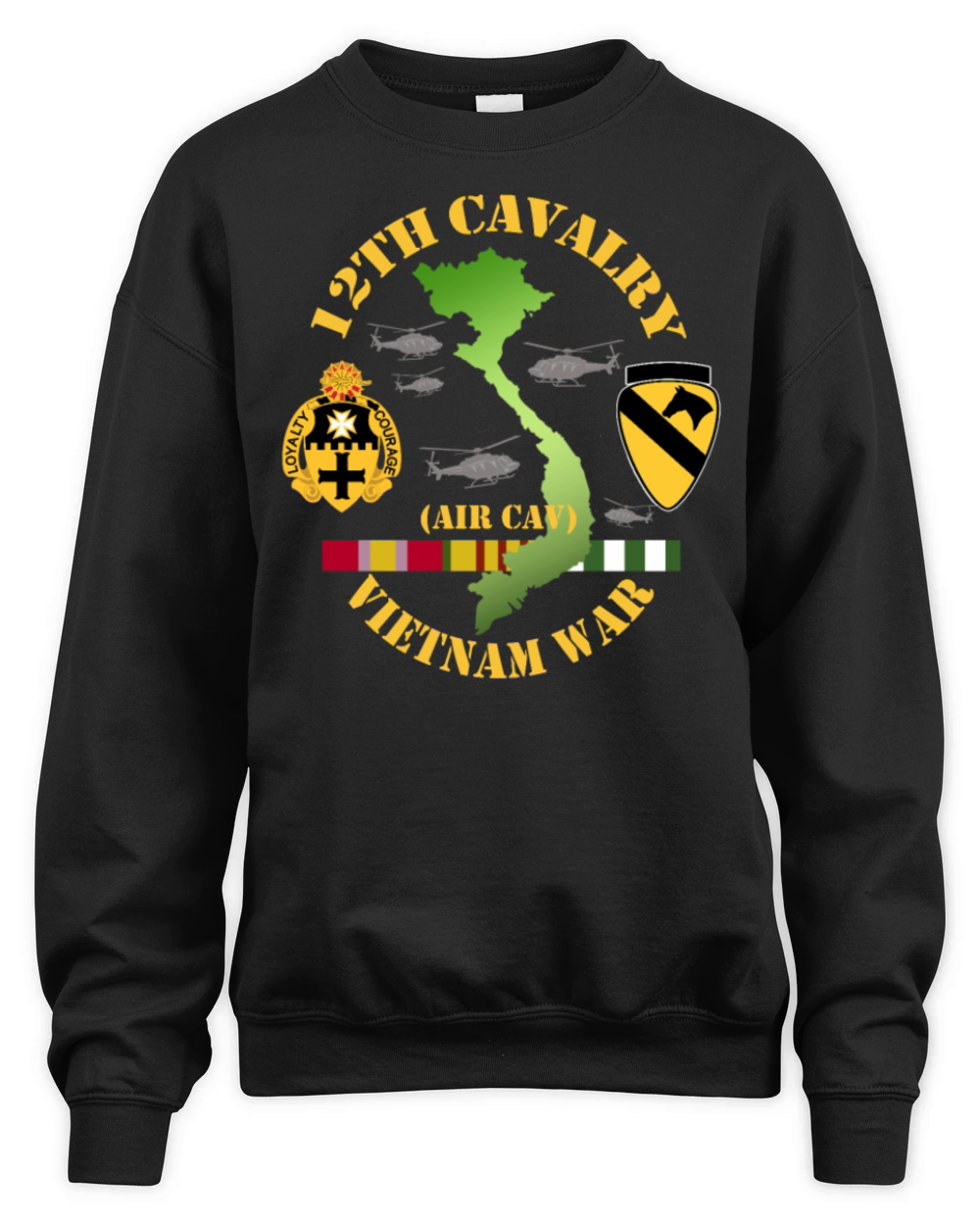 12th cavalry air cav Unisex Premium Crewneck Sweatshirt