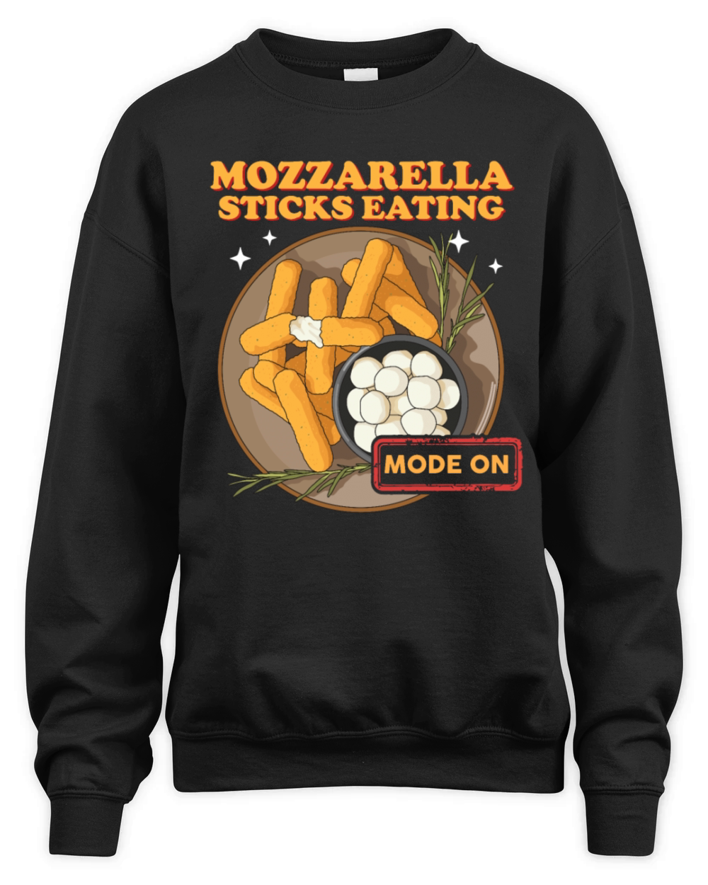 Mozzarella Sticks Eating Mode Unisex Premium Crewneck Sweatshirt