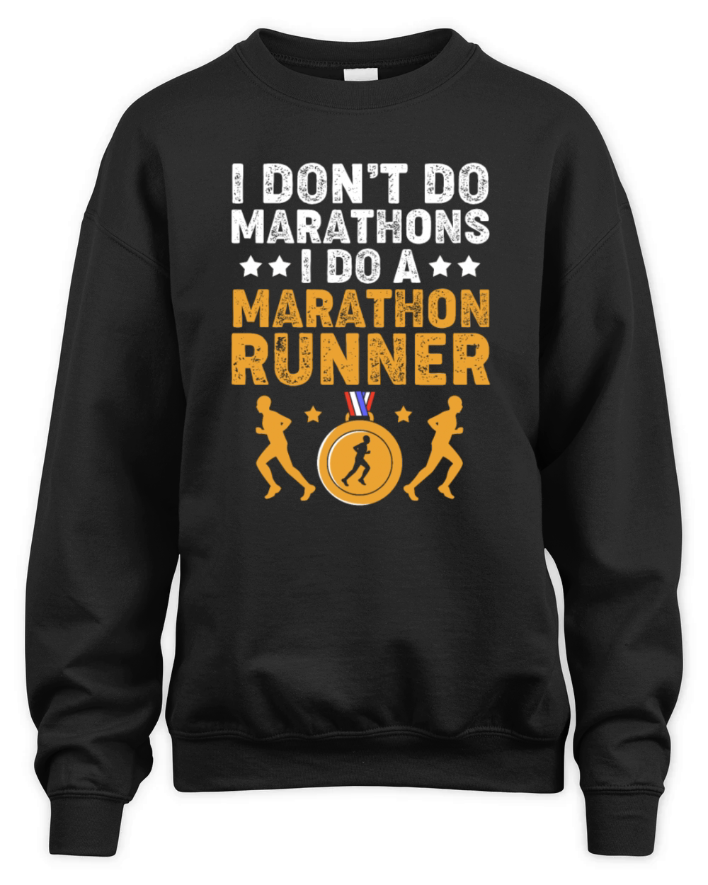 Vintage Half Marathon Runner I Dont Do Marathons Unisex Premium Crewneck Sweatshirt