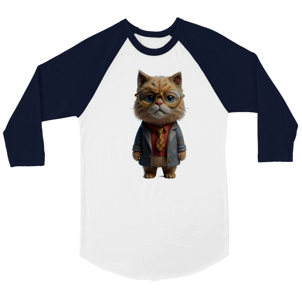 rich cat Unisex ¾ sleeve Raglan T-shirt
