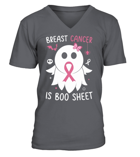 Breast Cancer Is Boo Sheet V-Neck T-shirt