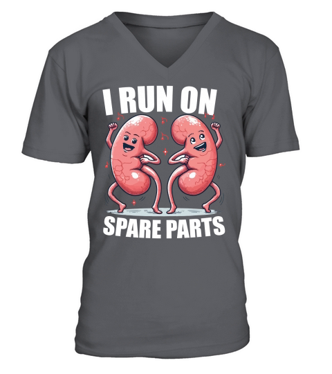 I run on spare parts V-Neck T-shirt