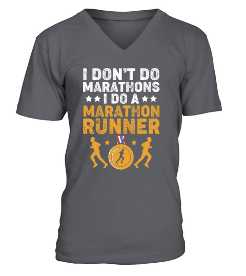 Vintage Half Marathon Runner I Dont Do Marathons V-Neck T-shirt