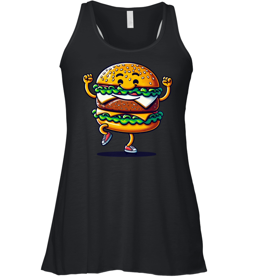 Burger Dancing Women's Flowy Tank Top