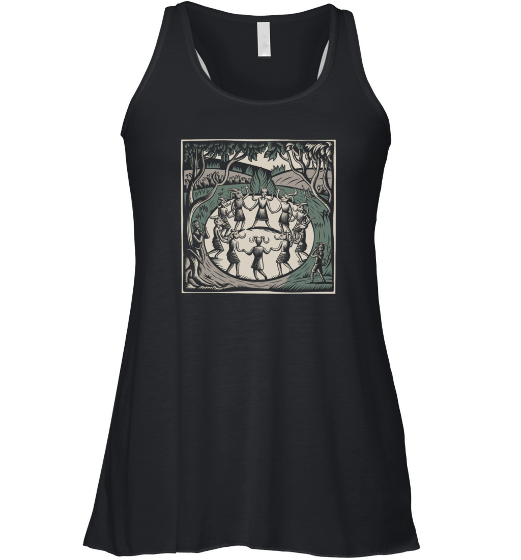 Dance with the Devil Dark and Mysterious Design Women's Flowy Tank Top