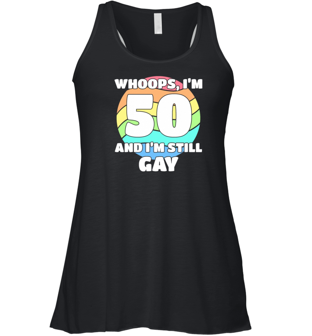 Funny Gay Pride - 50th Birthday 50 BDay Lesbian Women's Flowy Tank Top
