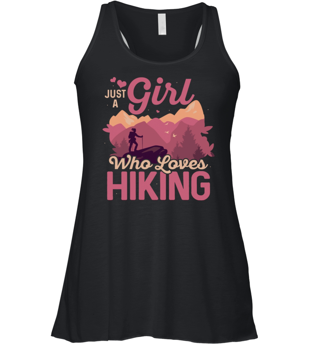 Just A Girl Who Loves Hiking Hiker Mountain Women's Flowy Tank Top