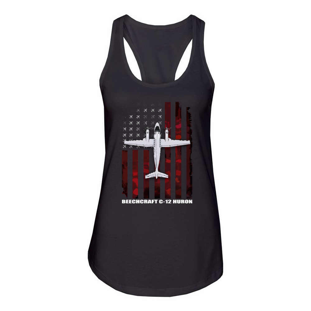 Beechcraft C 12 Huron Women's Racerback Tank