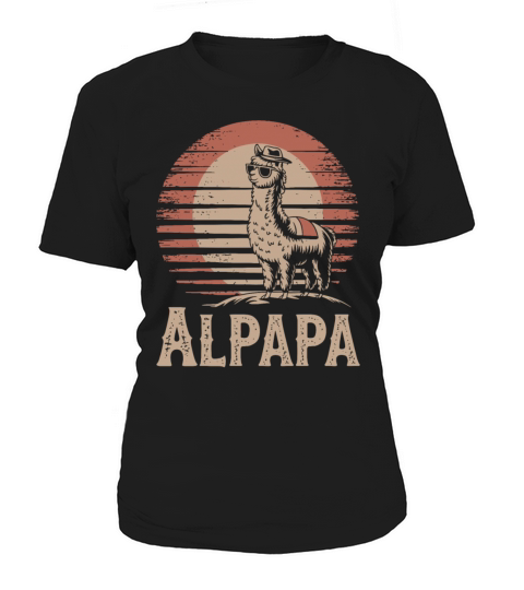 Alpapa Alpaca Dad Retro Sun Hat Sunglasses Women's T-Shirt