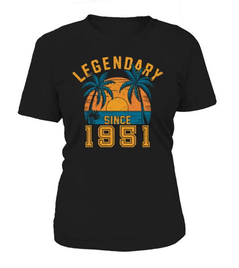 Legendary Since 1951 Birthday Sunset Retro Palm Women's T-Shirt