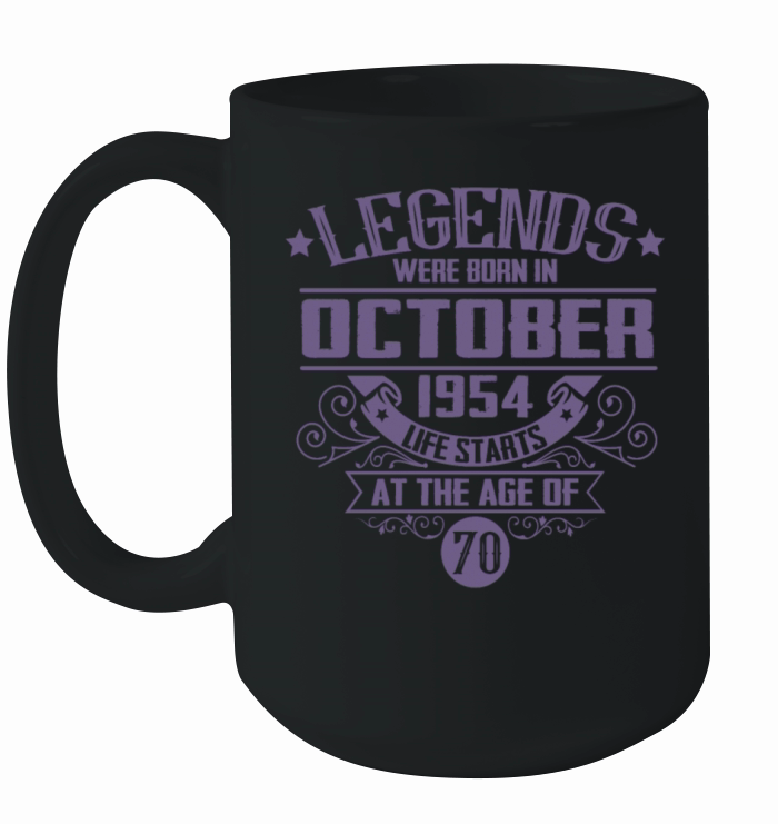 70th birthday retro legend born October 1954 Ceramic Mug