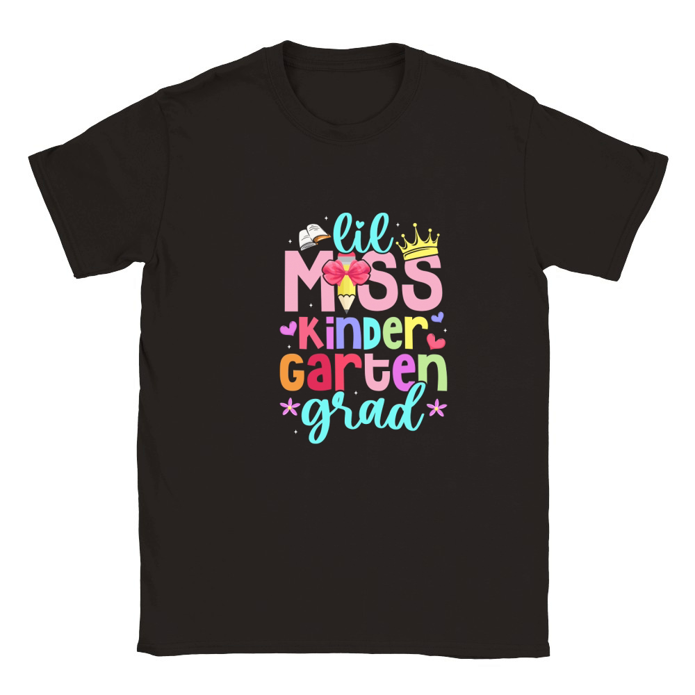 Lil Miss Kindergarten Grad Classic Kids Crewneck T-shirt
