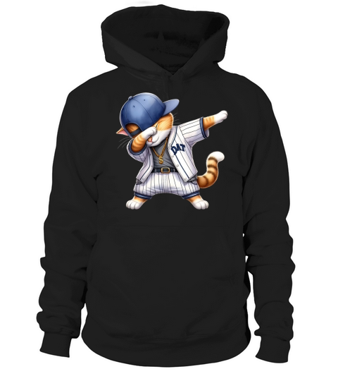Realistic Dabbing Baseball Cat Hoodie Unisex