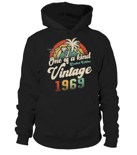 Vintage 1969 Birthday Palm Trees Hoodie Unisex