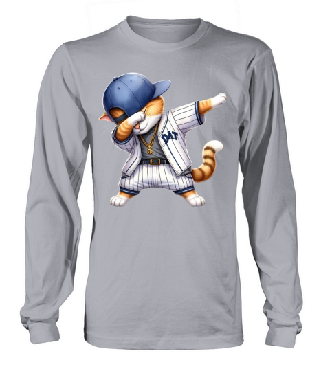 Realistic Dabbing Baseball Cat Long sleeved Unisex