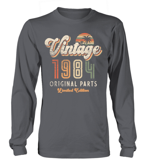 Vintage 1984 Birthday Retro Long sleeved Unisex