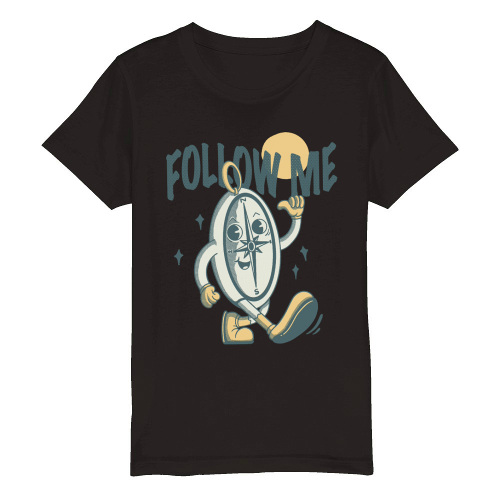 Follow Me Organic Kids Crewneck T-shirt