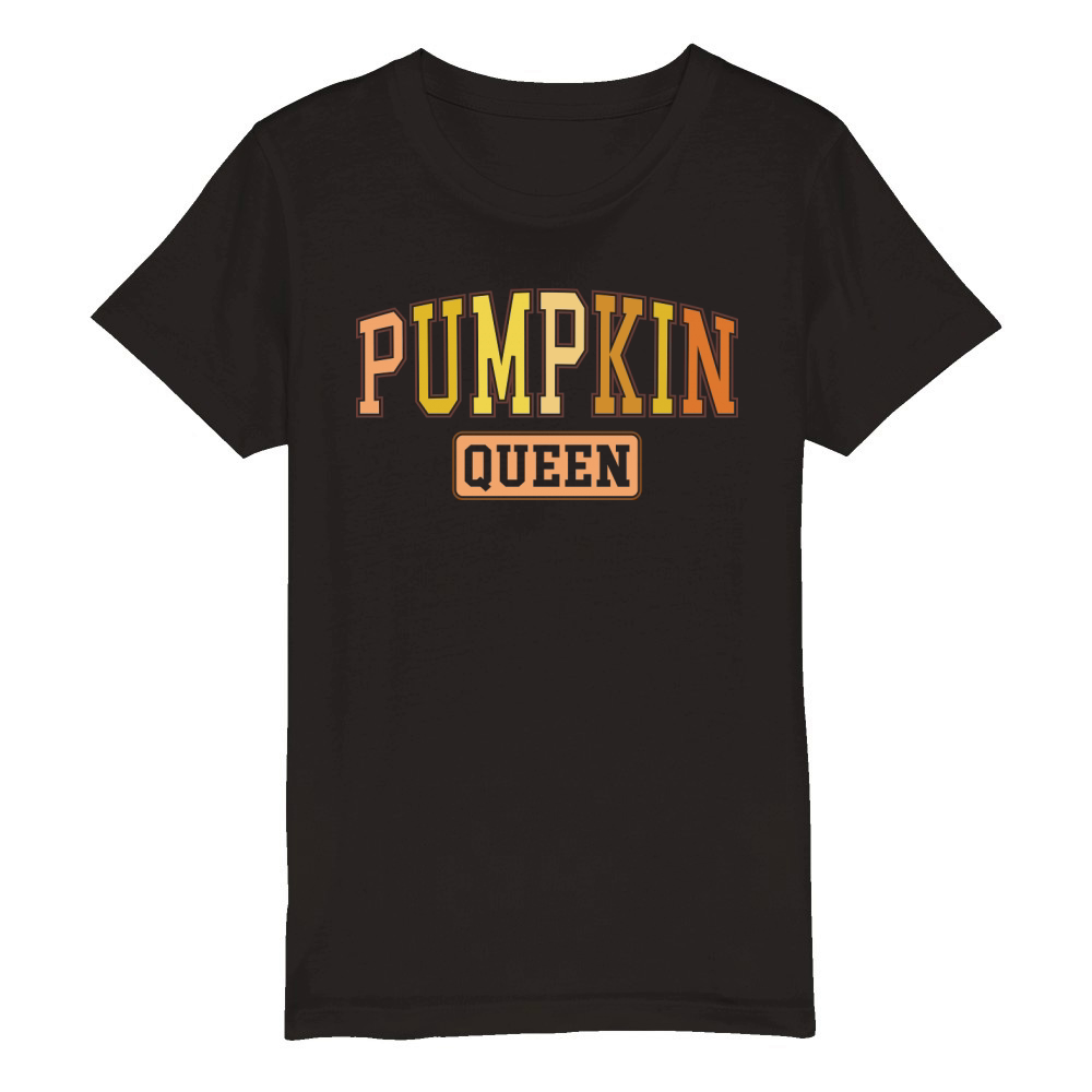 Pumpkin Queen 02 Organic Kids Crewneck T-shirt