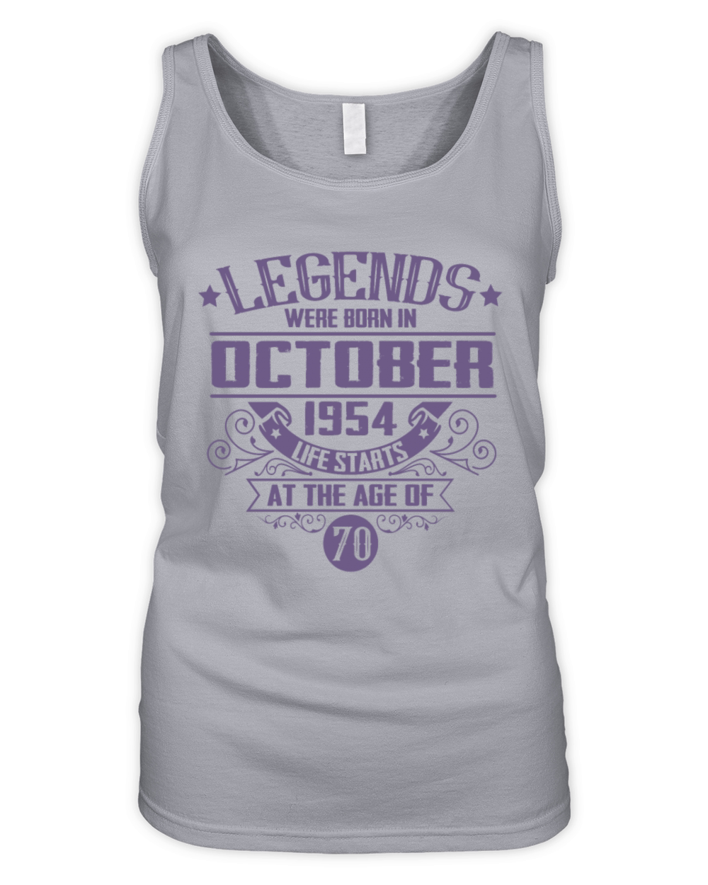 70th birthday retro legend born October 1954 Organic Women's Tank Top