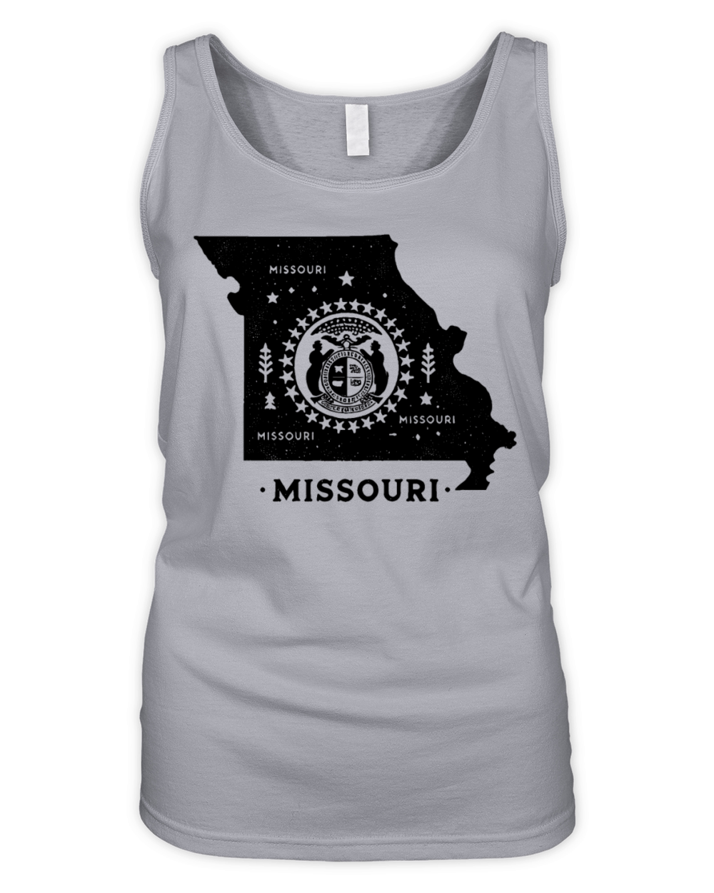 Missouri Vintage State Map Organic Women's Tank Top
