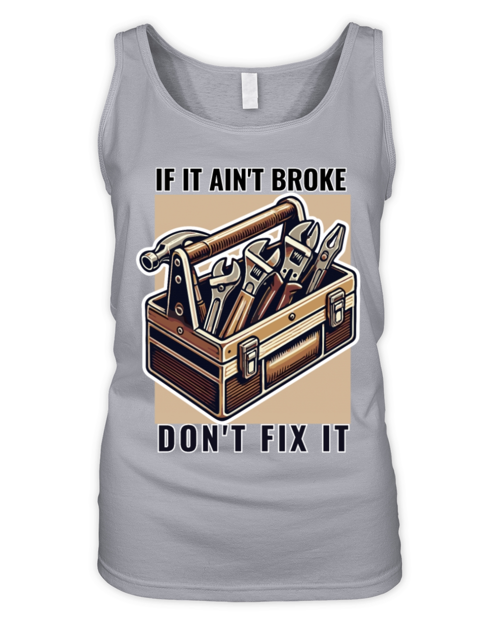 Vintage Toolbox Design with Classic Mechanic Quote Organic Women's Tank Top