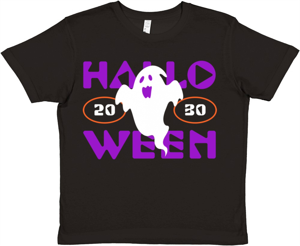 Halloween Ghost Premium Kids Crewneck T-shirt