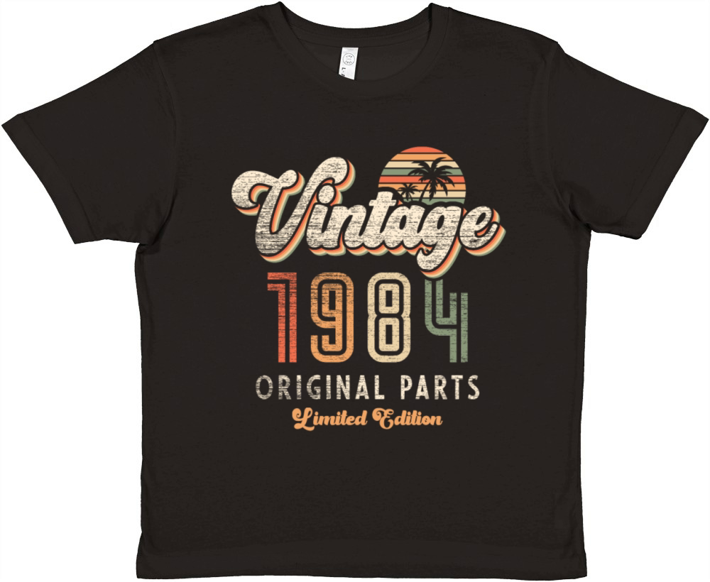 Vintage 1984 Birthday Retro Premium Kids Crewneck T-shirt