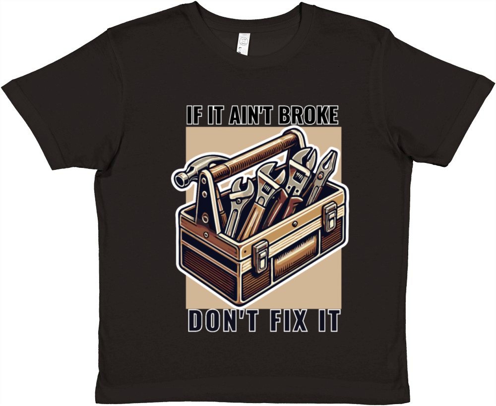 Vintage Toolbox Design with Classic Mechanic Quote Premium Kids Crewneck T-shirt