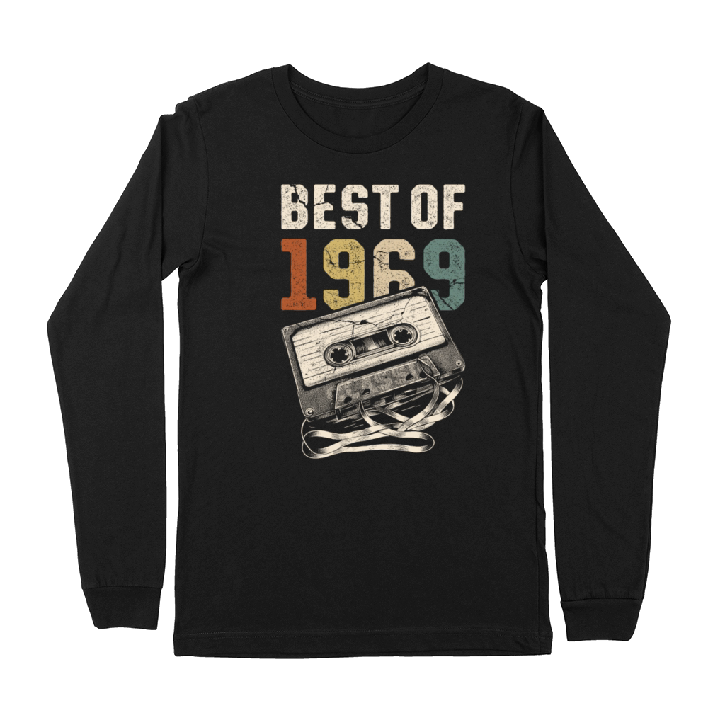 Best Of 1969 Birthday Cassette Tape Premium Long Sleeve