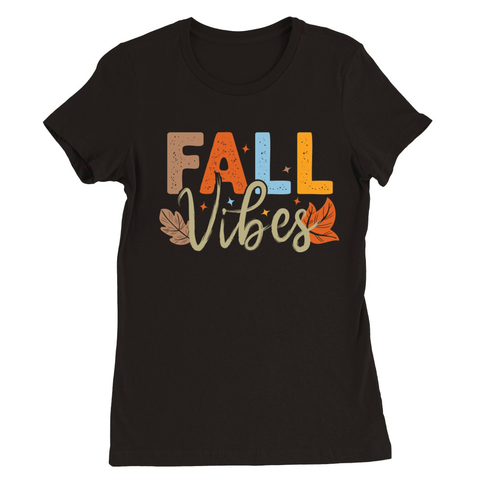 Fall vibes (3) Premium Womens Crewneck T-shirt