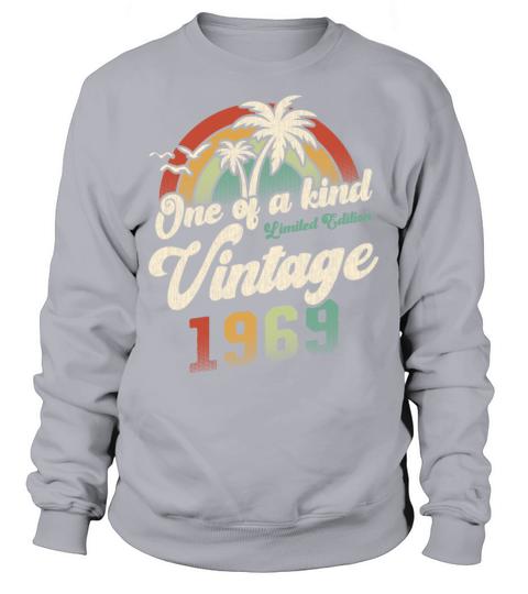 Vintage 1969 Birthday Palm Trees Sweatshirt Unisex