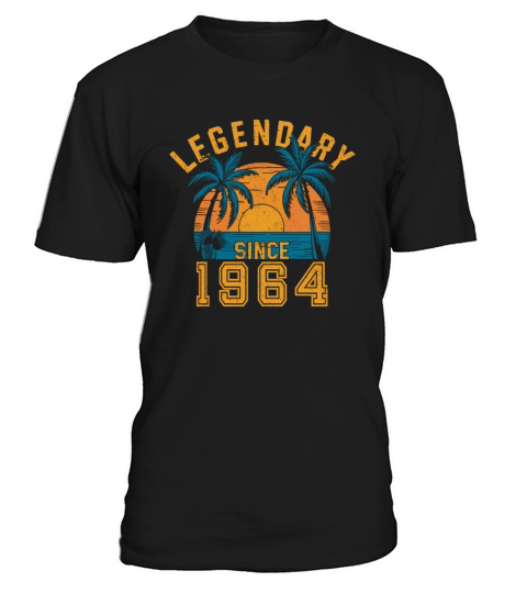 Legendary Since 1964 Birthday Sunset Retro Palm T-Shirt Unisex