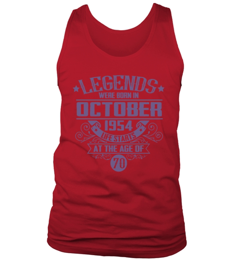 70th birthday retro legend born October 1954 Tank Top Unisex